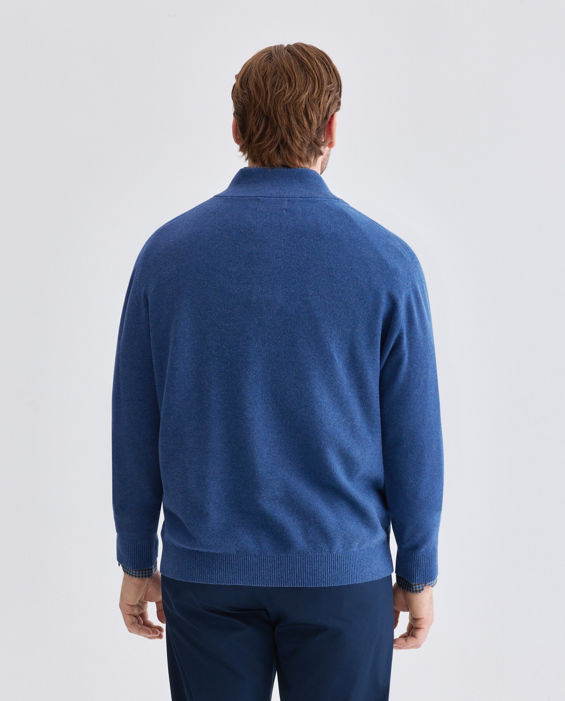 Sueter media cremallera talla hombre hombre. - Dustin - Azul marino Azul marino-3