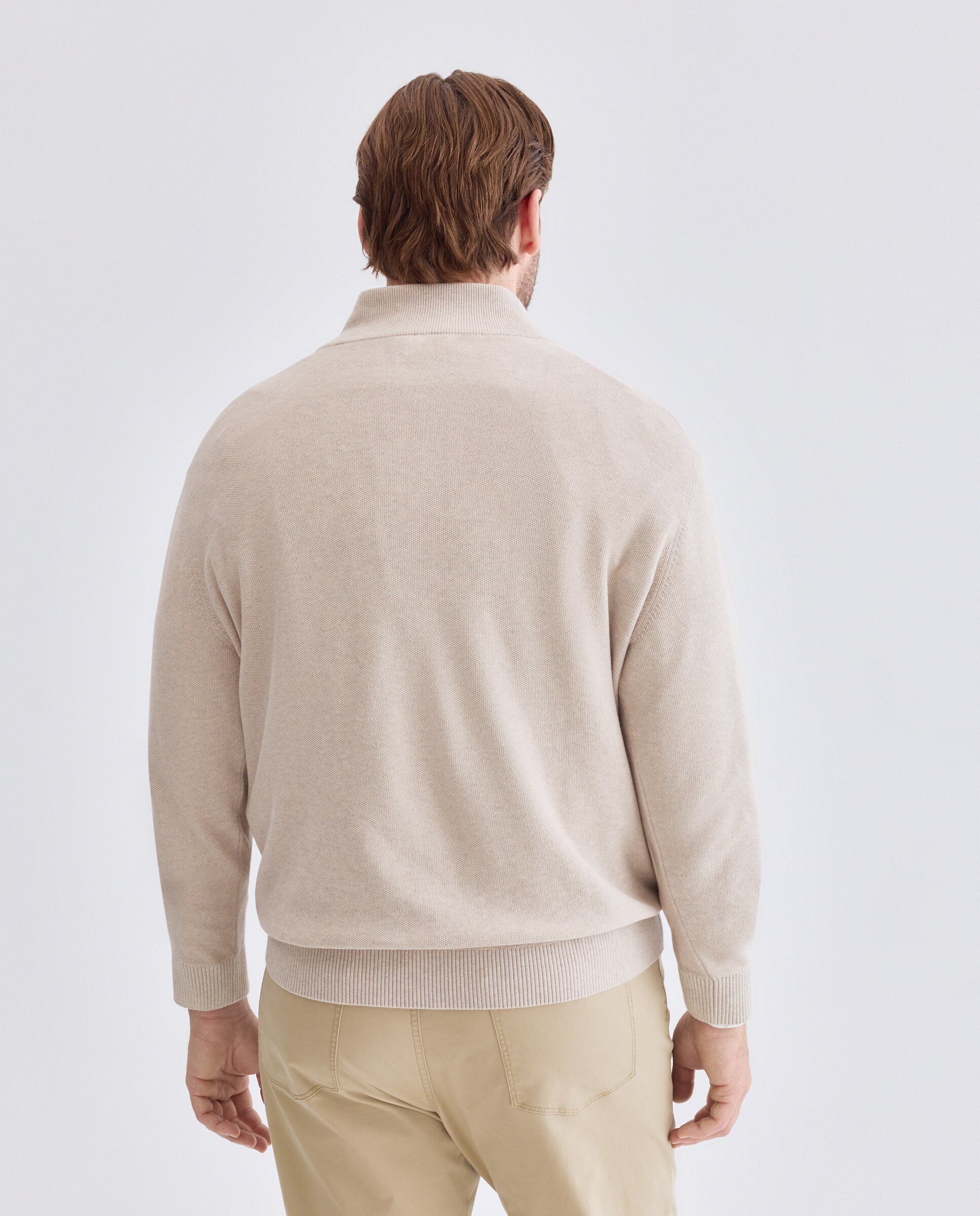 Sueter media cremallera talla hombre hombre. - Dustin - Crudo Crudo-3