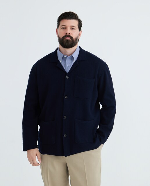 Imagem 0 de Cardigan com Botões e Gola de Lapela