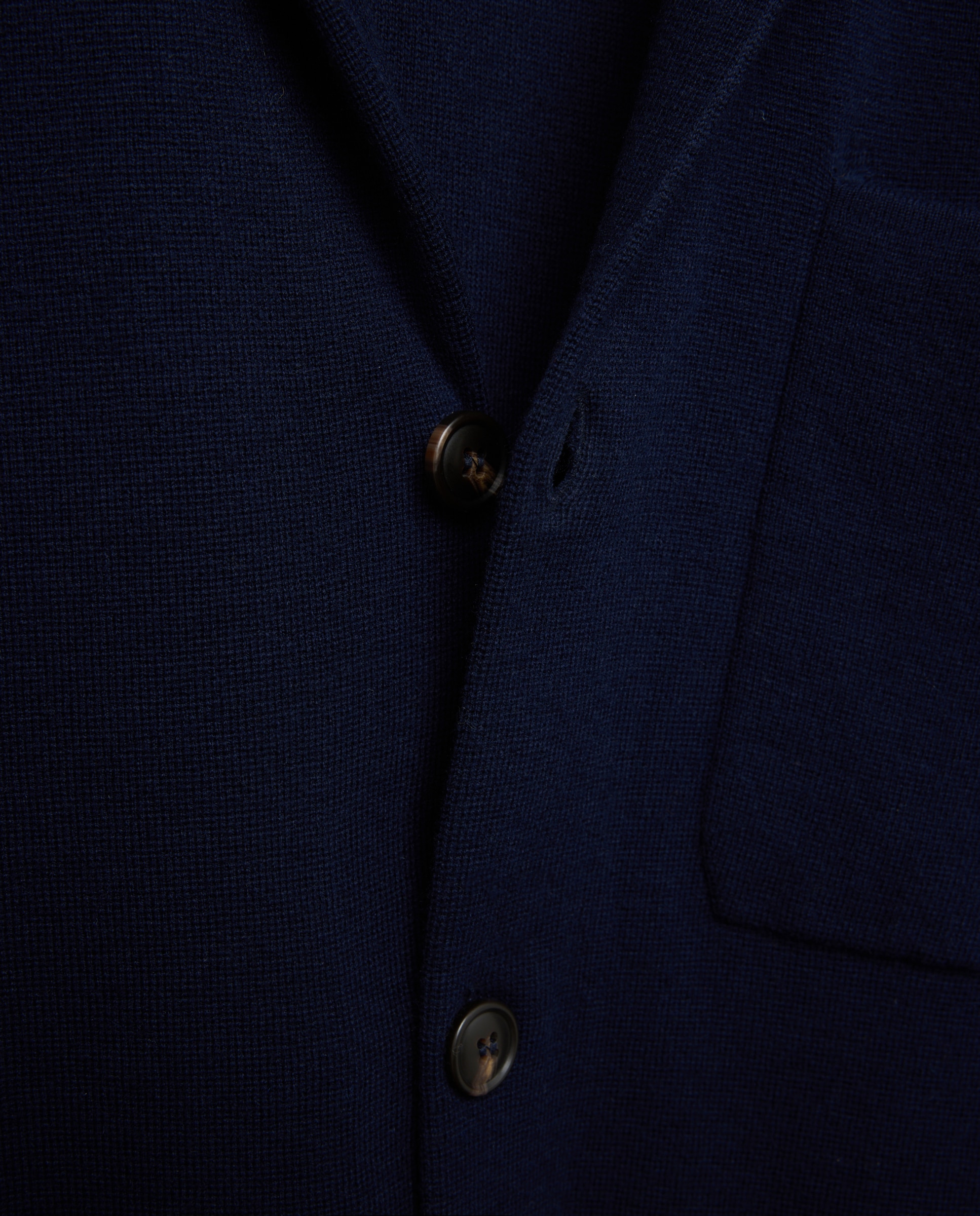 Cardigan de hombre con botones cuello solapa cerrojillo tallas grandes - Emidio Tucci - Azul marino Azul marino-5