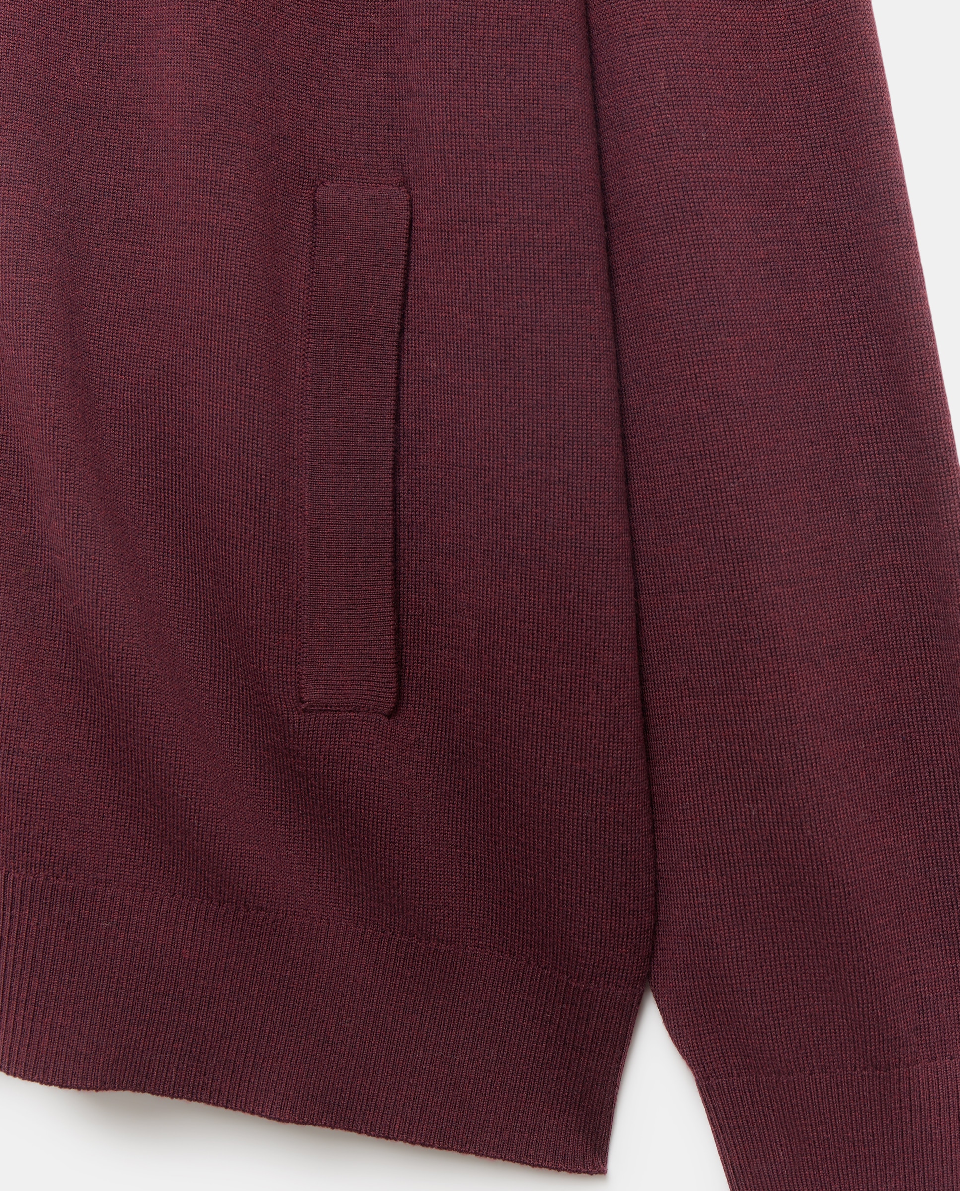 Cardigan cuello semicisne cremallera lavable 100% lana merino hombre - Emidio Tucci - Granate Granate-5