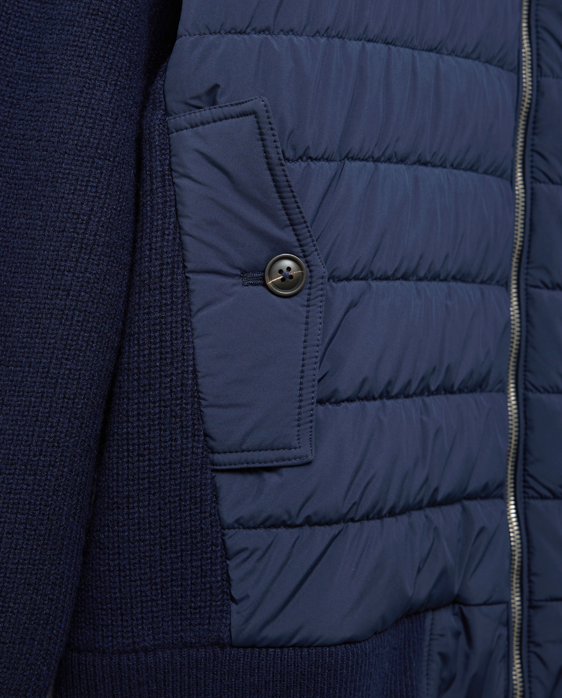 Cardigan delantero nylon hombre - Emidio Tucci - Azul marino Azul marino-2