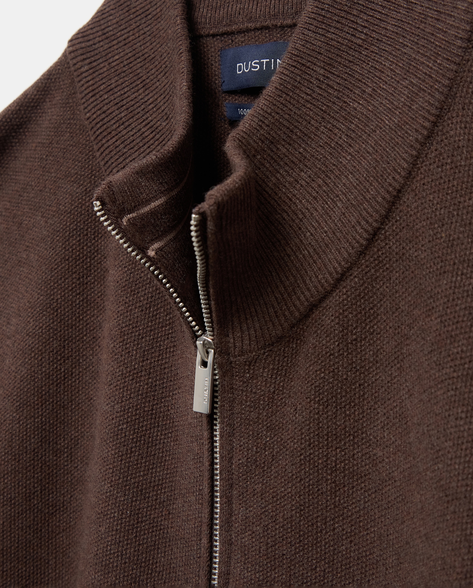 Chaqueta cremallera talla grande hombre. - Dustin - Marrón oscuro Marrón oscuro-5