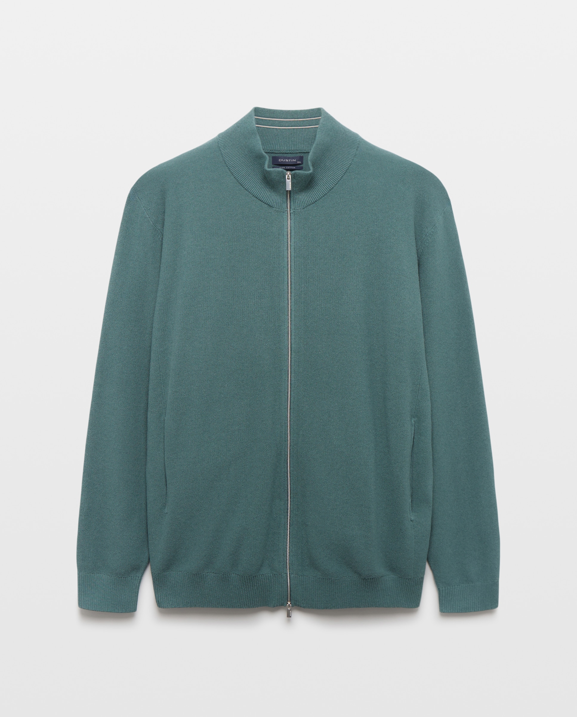 Chaqueta cremallera talla grande hombre. - Dustin - Verde oscuro Verde oscuro-4