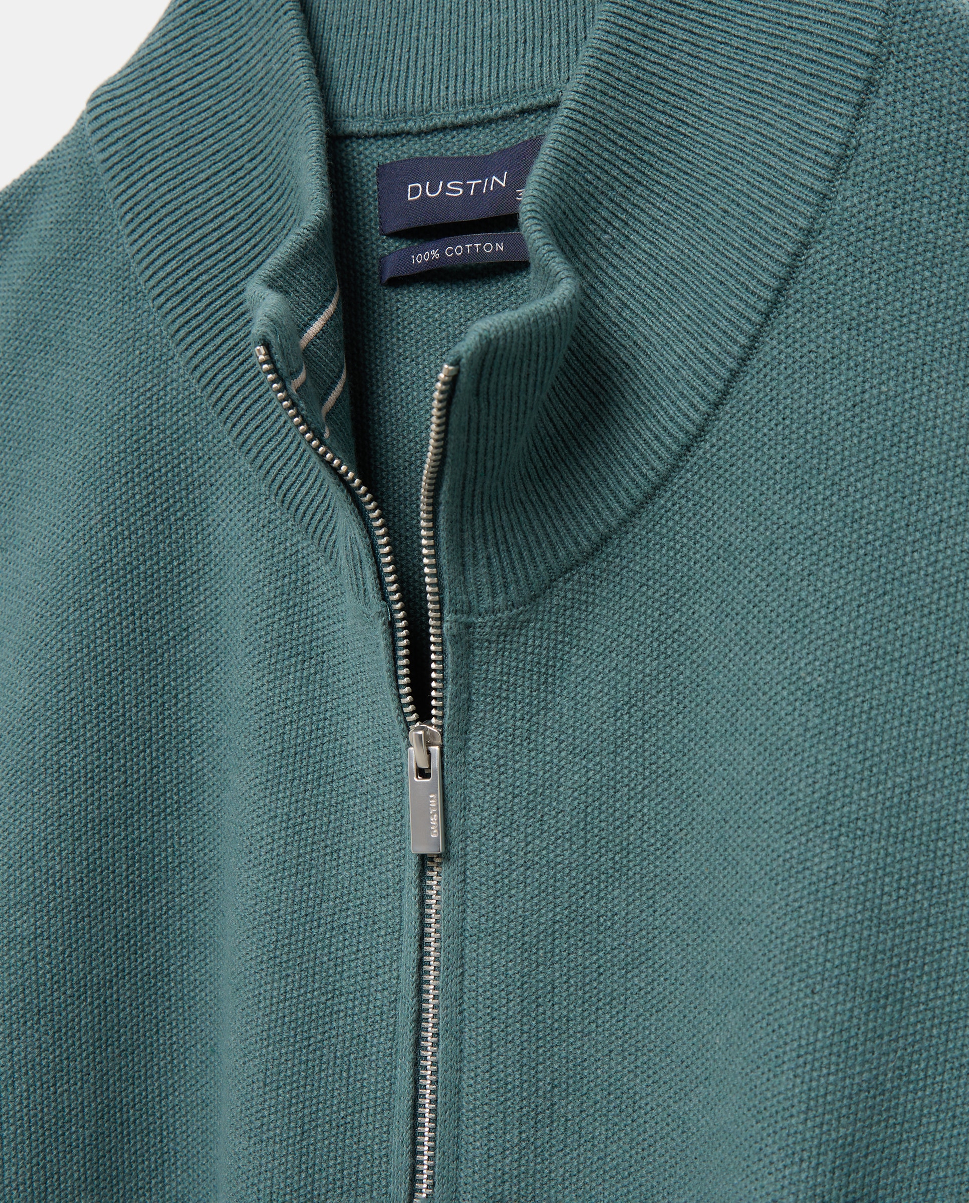 Chaqueta cremallera talla grande hombre. - Dustin - Verde oscuro Verde oscuro-5