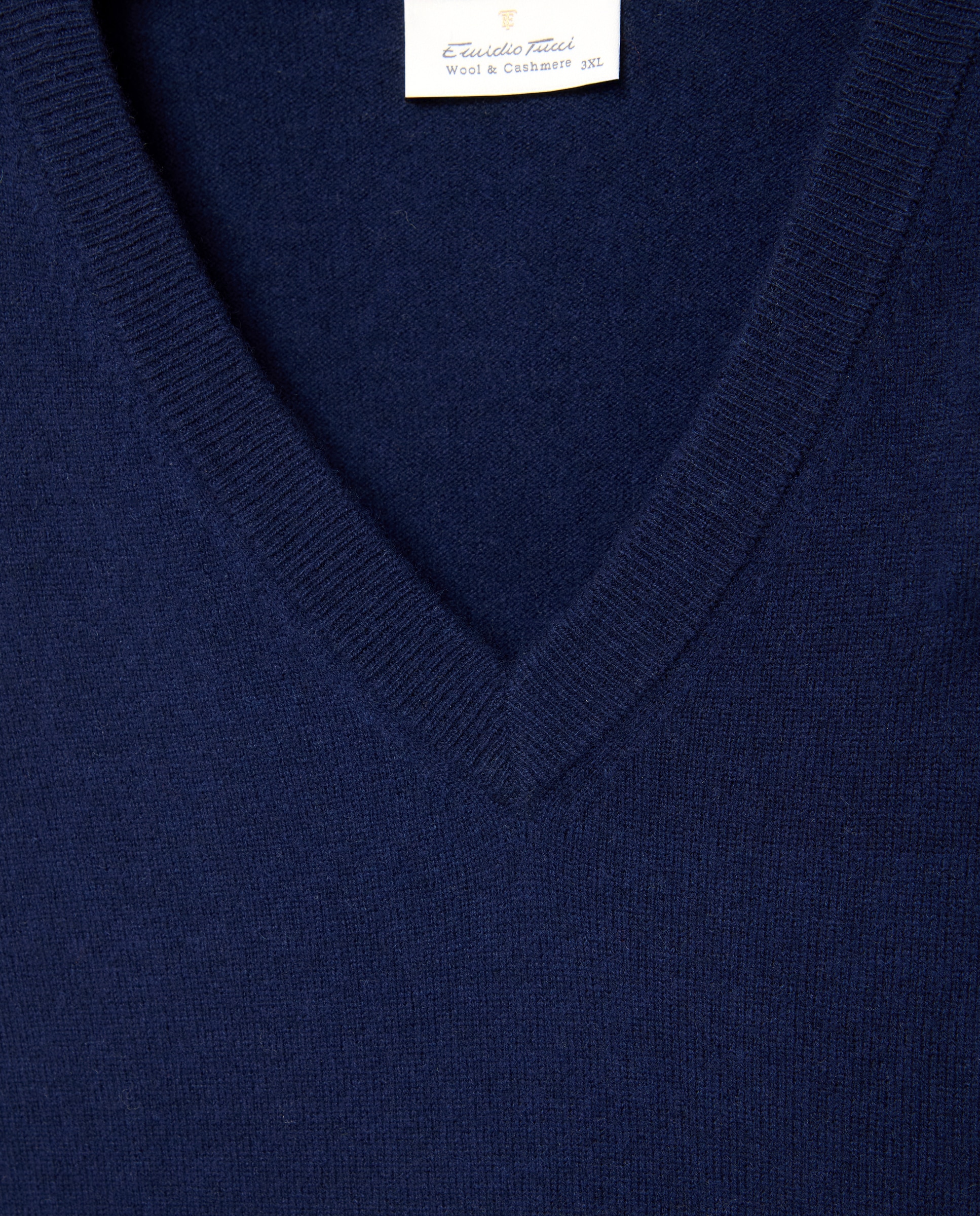 Imagen 5 de Chaleco cuello pico cerrado lana/cashmere hombre - Emidio Tucci - Azul marino Azul marino
