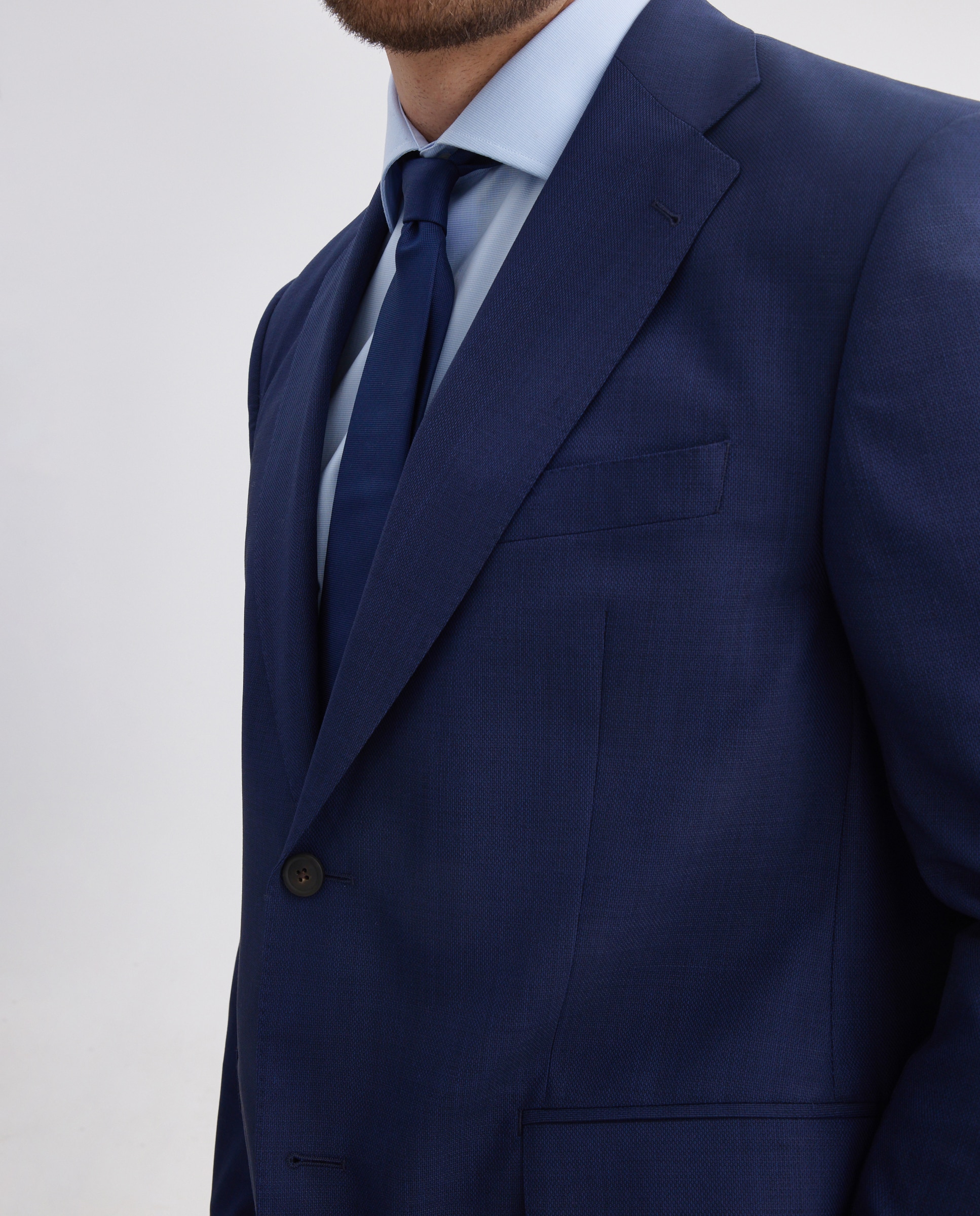 Chaqueta separate Regular estructura vestir 100% Lana hombre tallas grandes - Emidio Tucci - Azul claro Azul claro-4