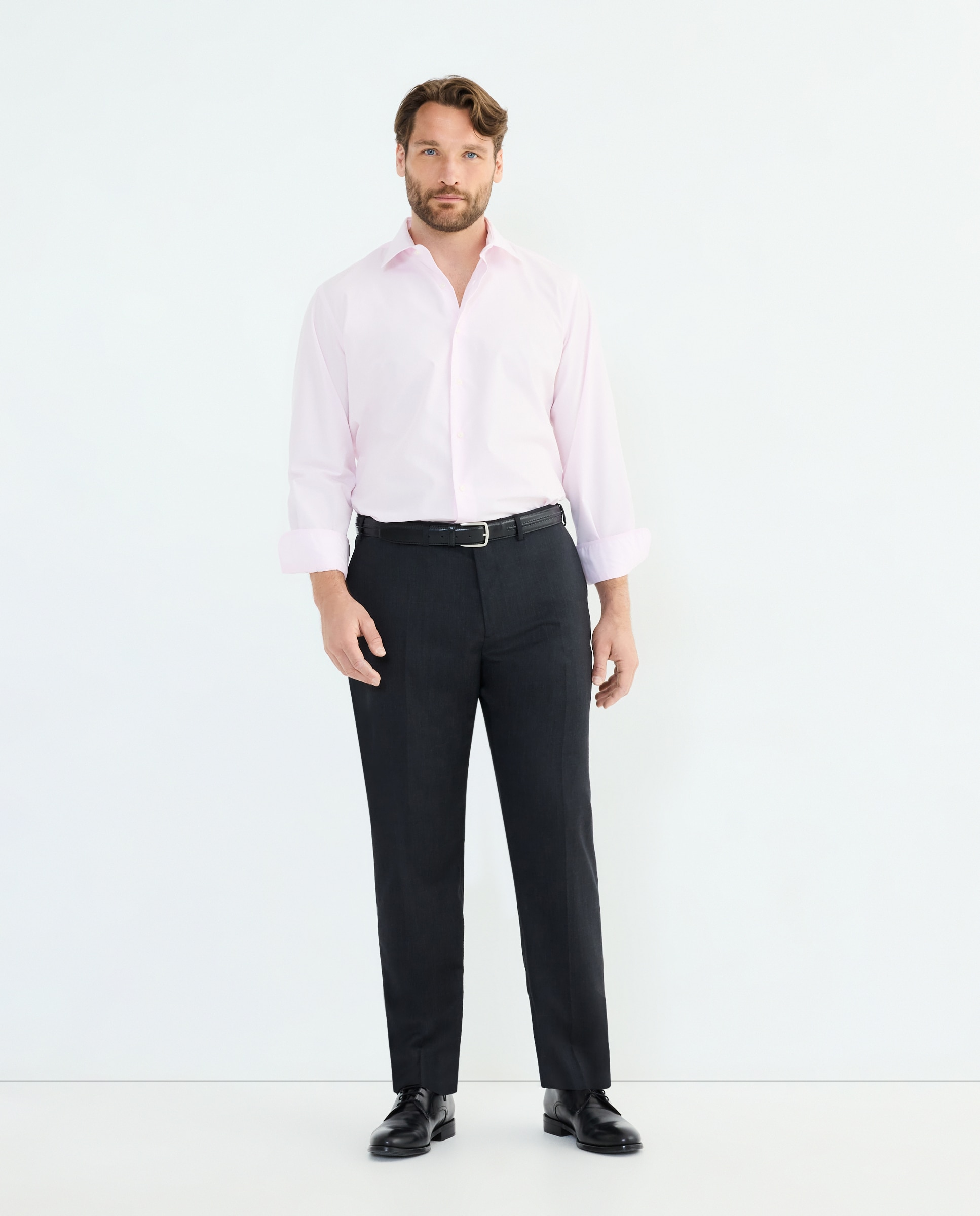 Pantalón vestir regular fit lana 100% hombre tallas grandes - Emidio Tucci - 830 Antracita 830 Antracita-1