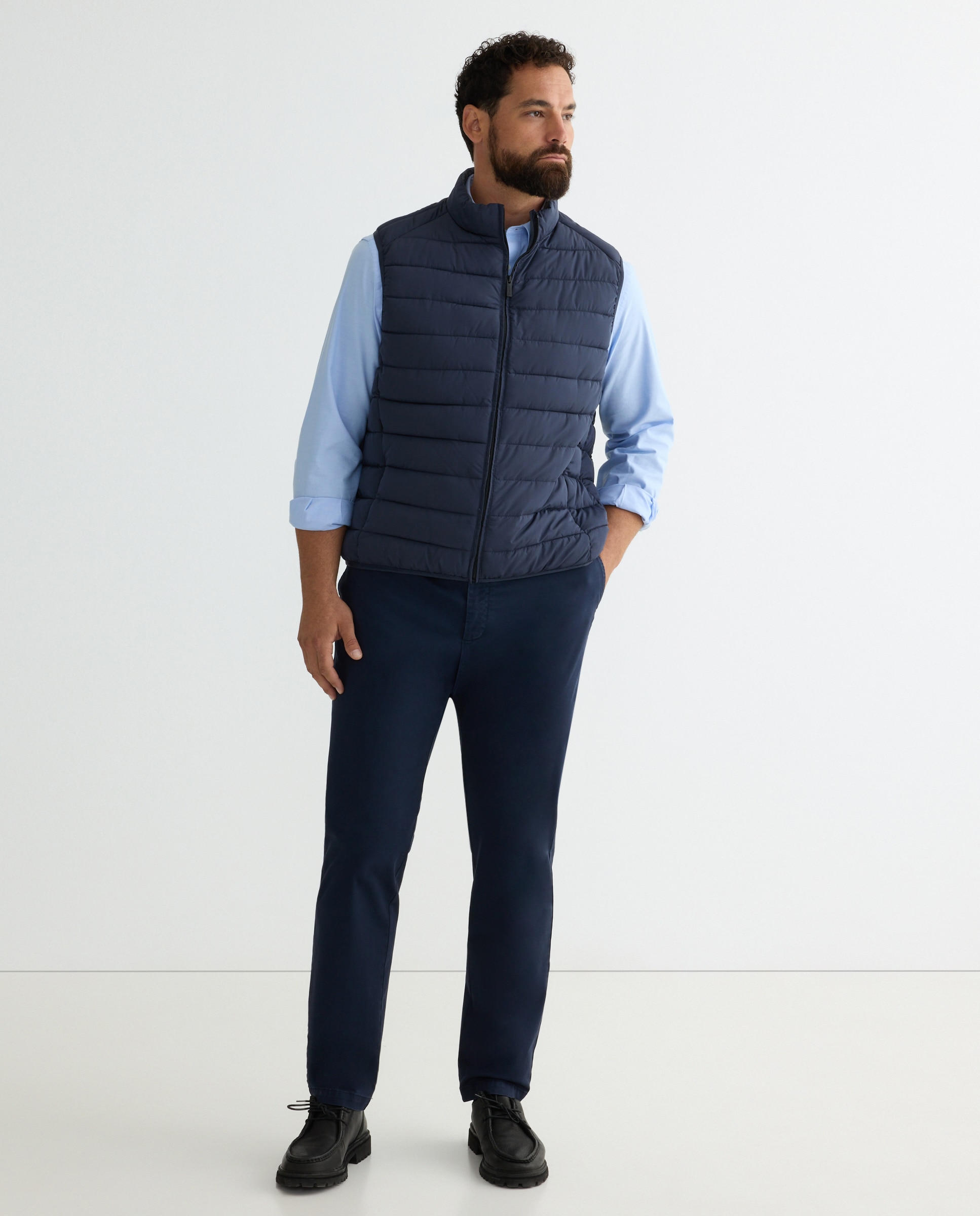 Dustin - Pantalón sport de hombre, regular algodón elastómero tallas grandes.