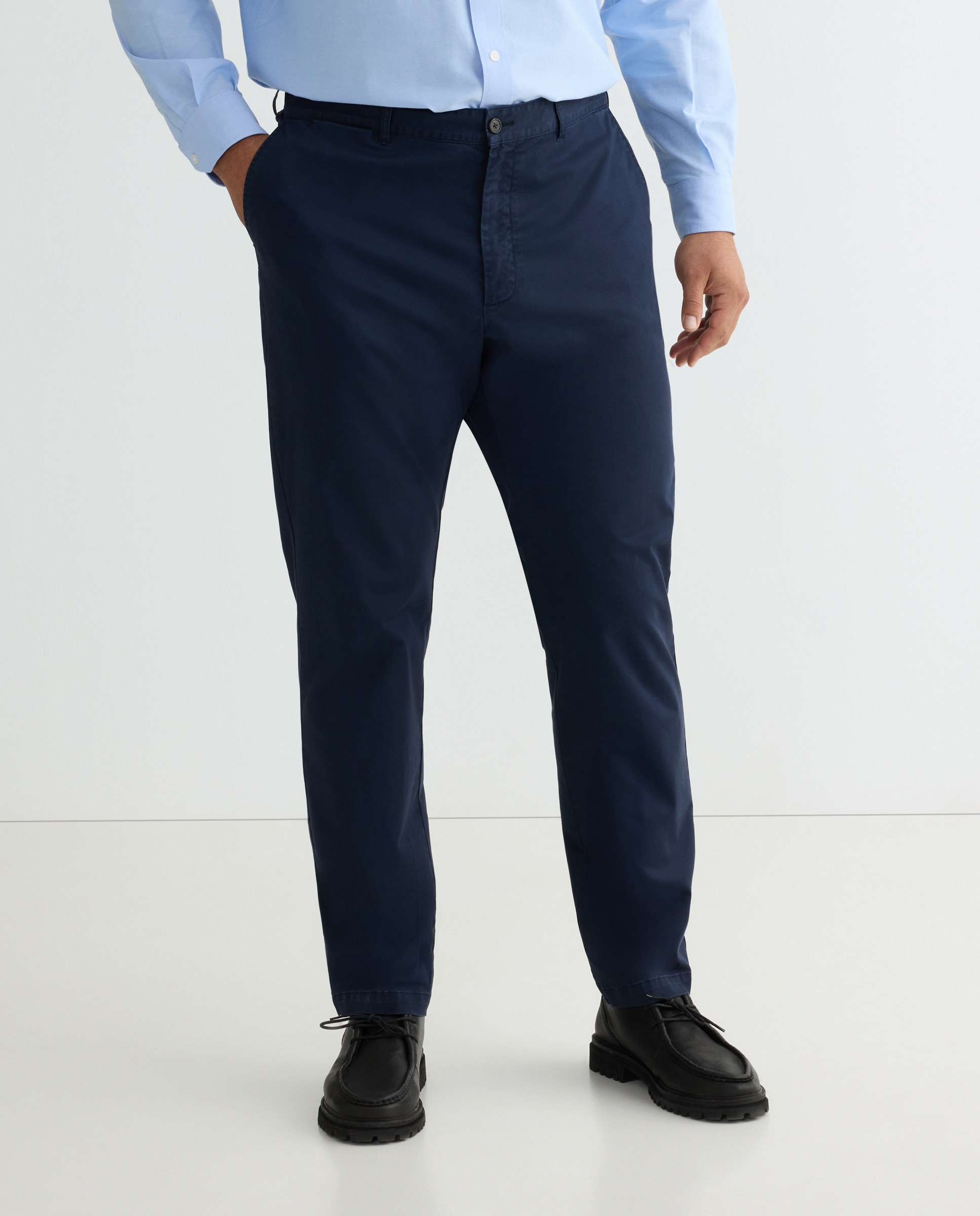 Pantalón chino básico hombre tallas grandes - Dustin - Azul marino Azul marino-2