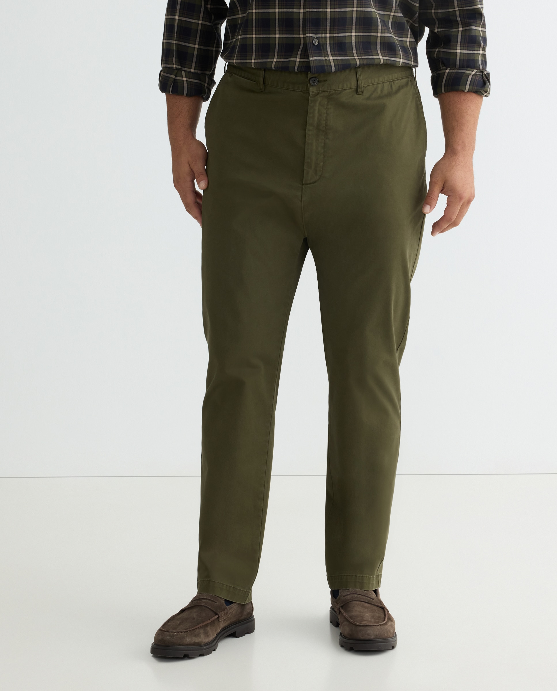 Pantalón chino básico hombre tallas grandes - Dustin - Verde Verde-2