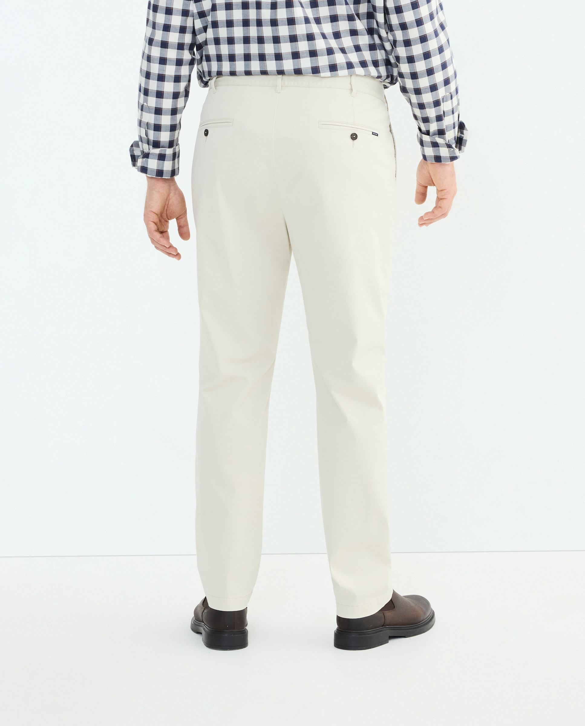 Pantalón sport de hombre, regular algodón elastómero tallas grandes - Dustin - Beige Beige-3