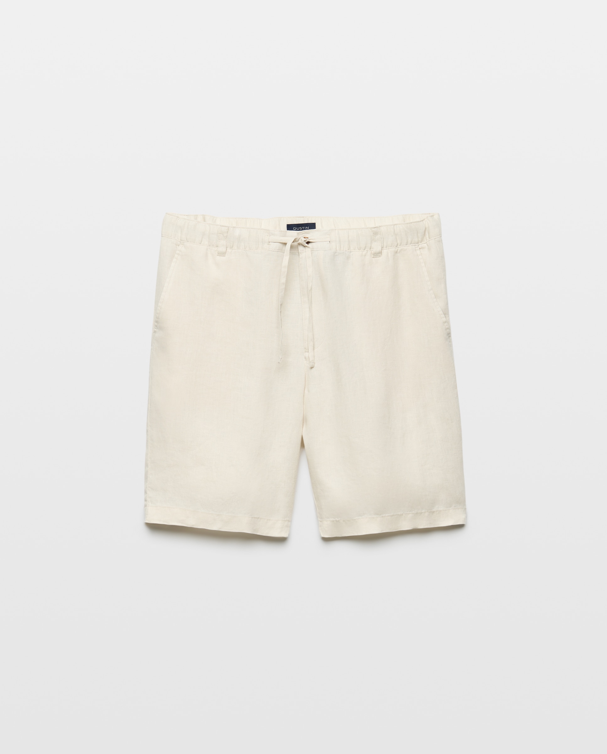 Bermudas Desportivas de Linho Tamanhos Grandes Bege-4