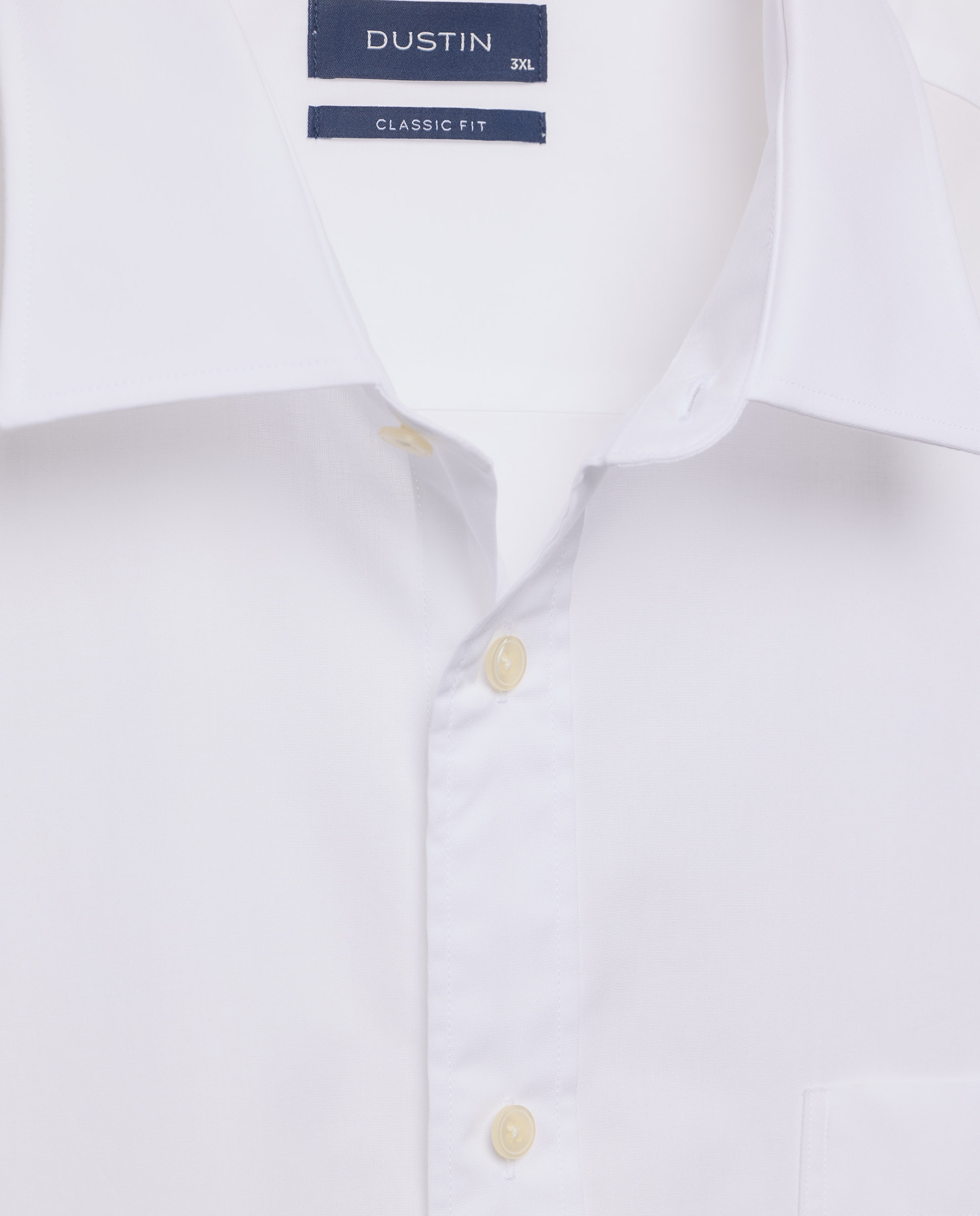 Camisa de manga corta de vestir lisa de hombre tallas grandes - Dustin - Blanco Blanco-5