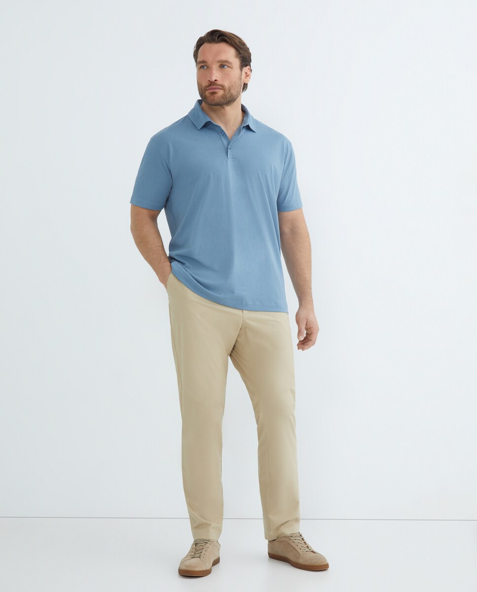 Polo manga corta hombre tallas grandes punto liso confortech