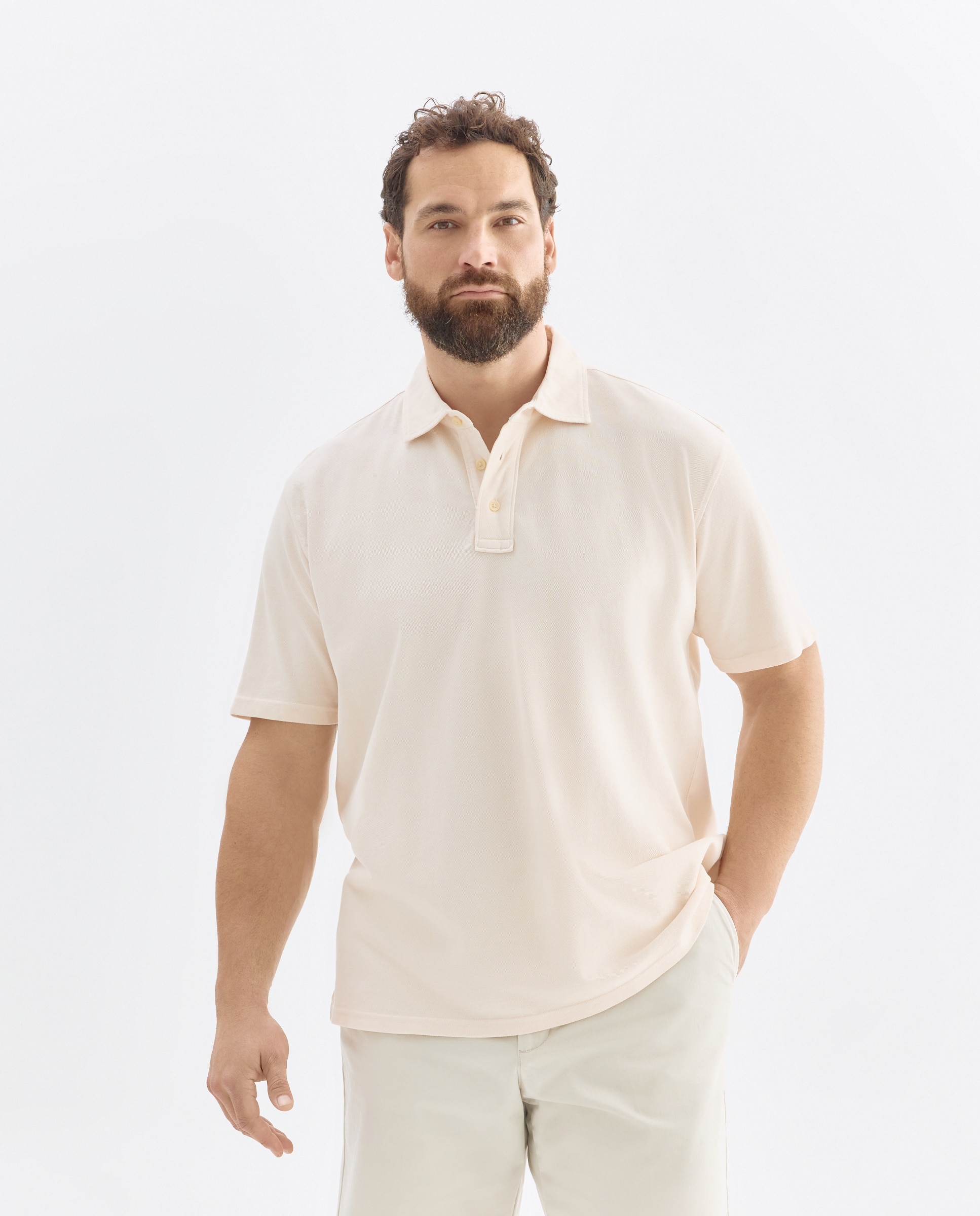 Imagem 0 de Polo Piqué Liso Garment Dye com Manga Curta Tamanhos Grandes