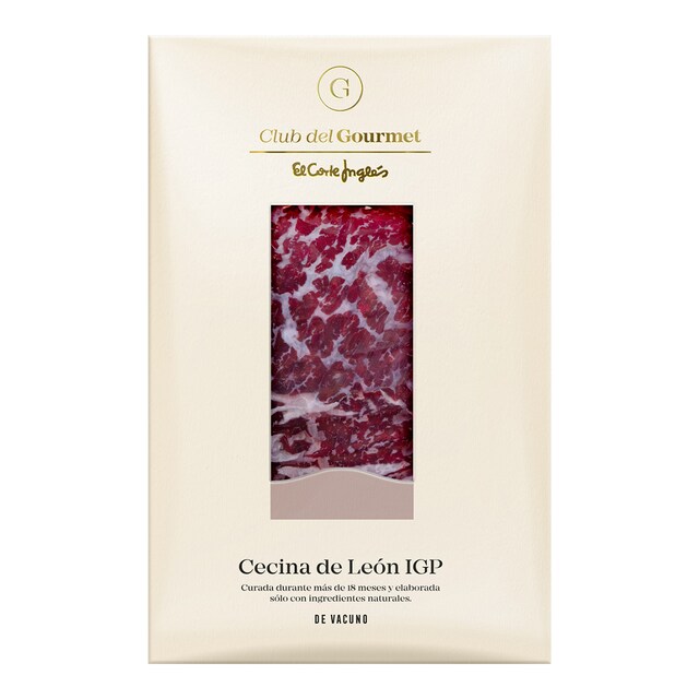 Cecina de León loncheada IGP de vacuno Club del Gourmet
