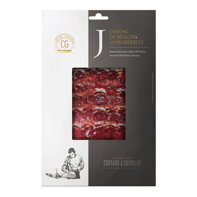 Jamón de bellota 100% ibérico loncheado Club del Gourmet