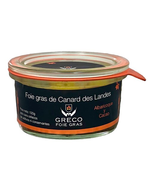 Imagen 0 de Foie gras de pato mi cuit con albaricoque y cacao Greco