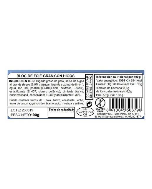 Bloc de foie gras de pato con higos Mas Parés 3