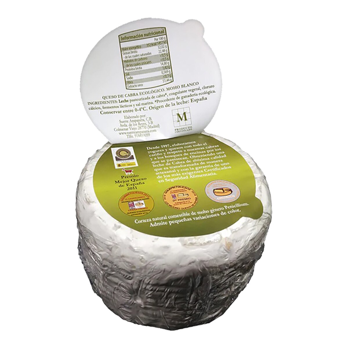 Queso de cabra ecológico Moho Blanco Suerte Ampanera 2