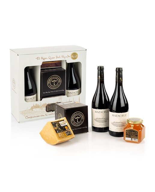 Estuche gourmet selección vino, queso y miel Dehesa de los Llanos 2