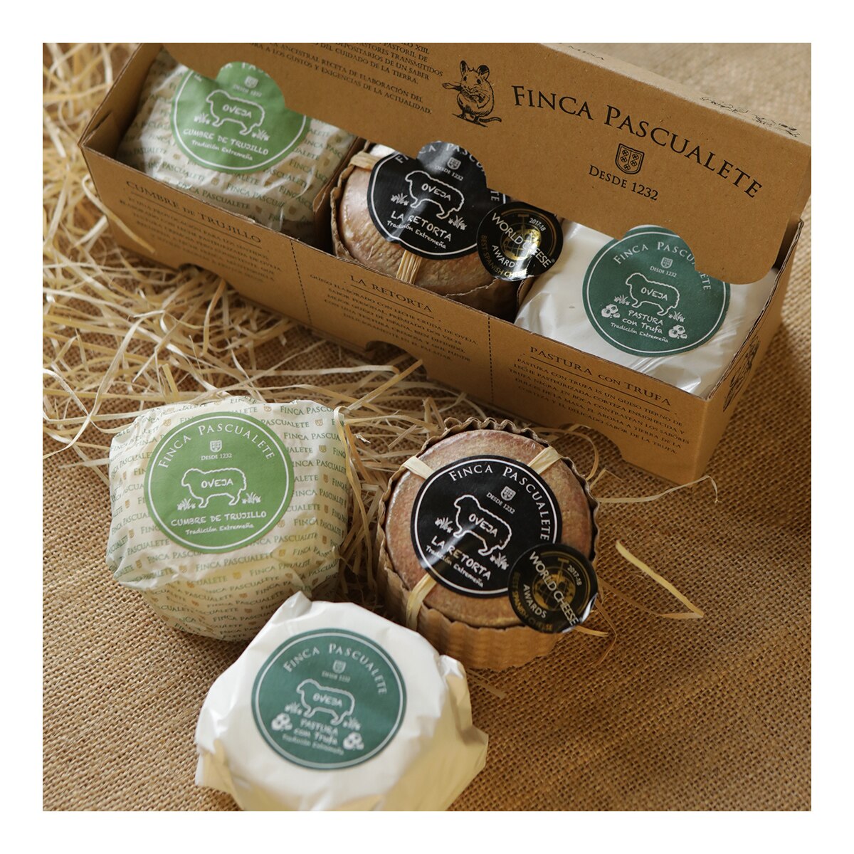 Surtido de 3 mini tortas queso de oveja de Extremadura Finca Pascualete 2