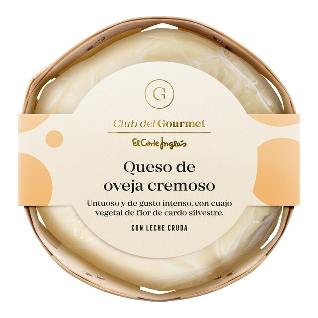 Queso de leche cruda de oveja cremoso Torta Club del Gourmet