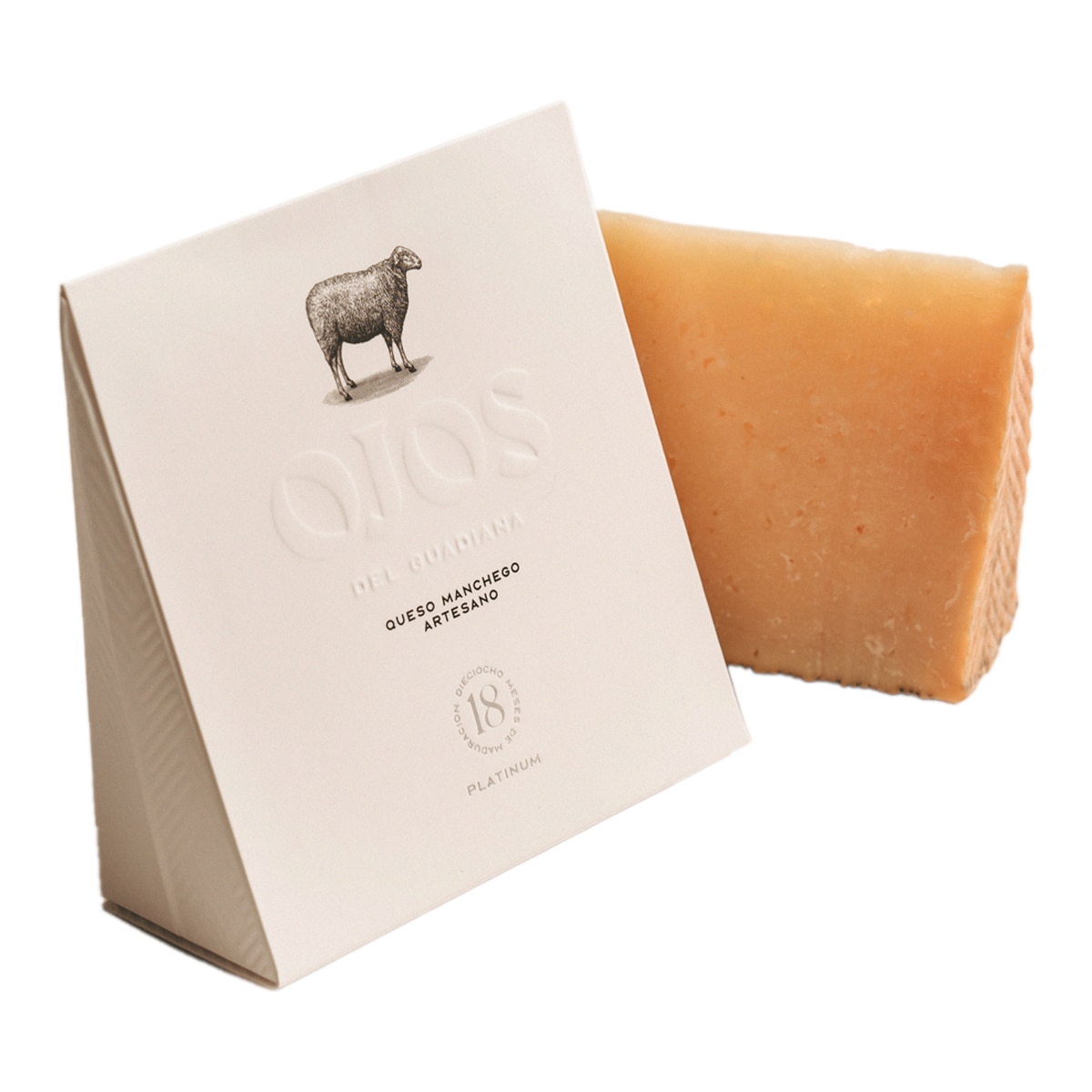 Queso manchego artesano platinum cuña Ojos del Guadiana 1