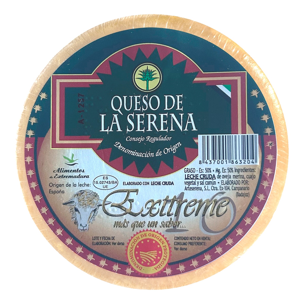 Imagen 1 de Queso de leche de oveja D.O.P La Serena Exttreme10
