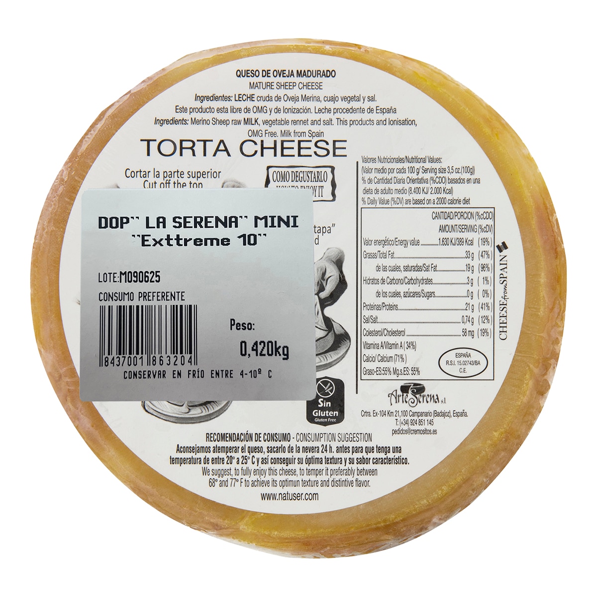 Imagen 2 de Queso de leche de oveja D.O.P La Serena Exttreme10
