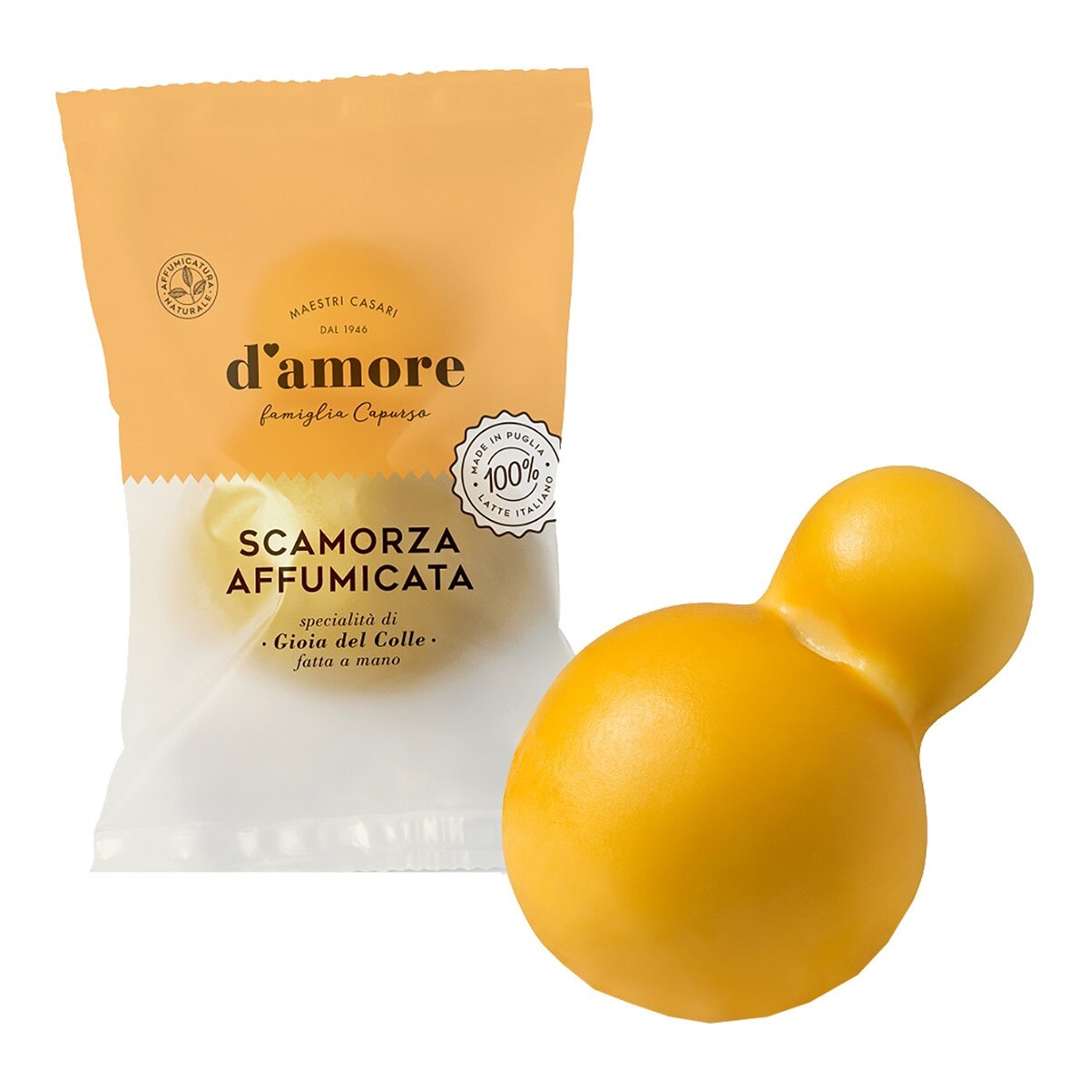 Imagen 0 de Queso ahumado de leche de vaca Scamorza Gioiella