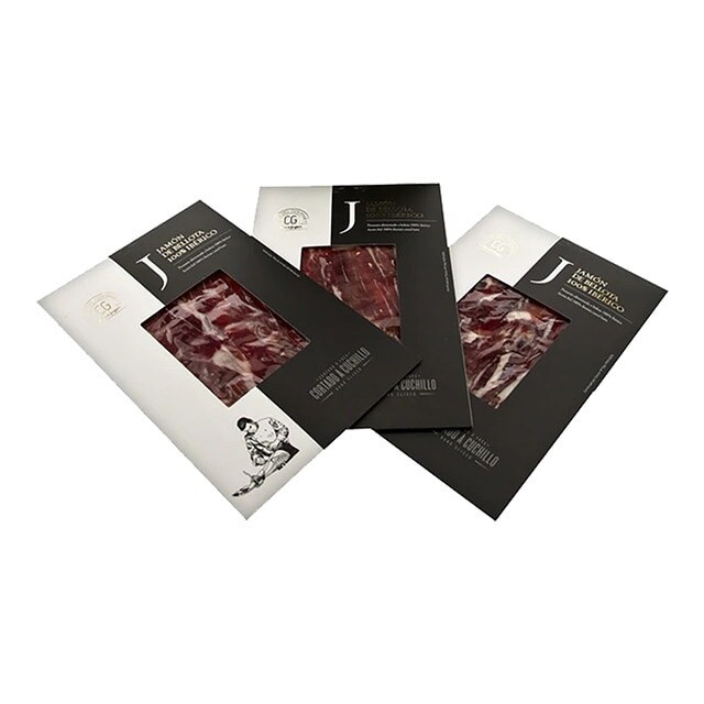 Estuche con 3 sobres de jamón de bellota 100% ibérico Club del Gourmet