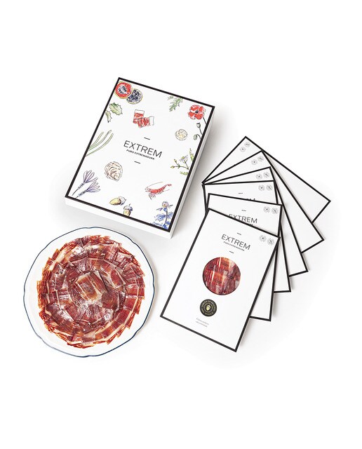 Imagen 0 de Estuche Gourmet de 6 sobres loncheados de 80gr con Jamón, Paleta, Chorizo, Salchichón, Presa y Lomo de bellota 100% ibérico