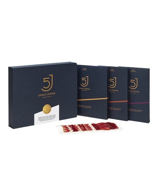 Imagen 0 de Fusión jamón, lomo y presa Cinco Jotas + plato cerámica