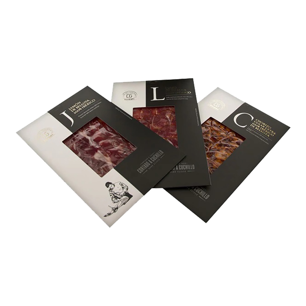 Imagen 0 de Surtido de Ibéricos  loncheados formado por jamón, lomo y chorizo de bellota 100% Ibéricos Club del Gourmet