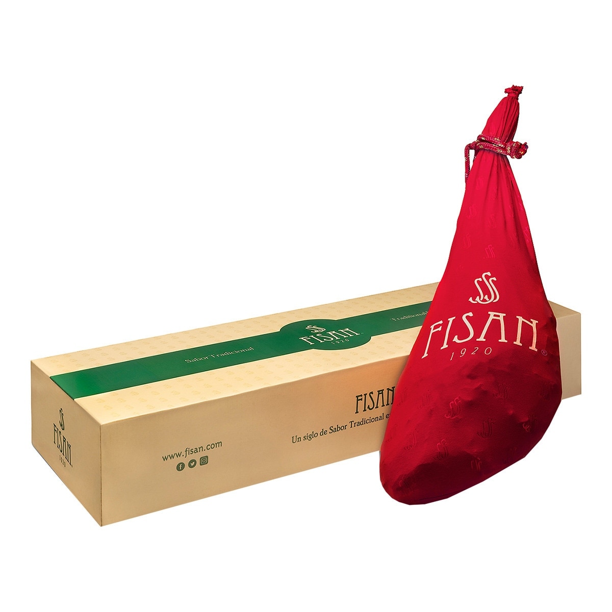 Imagen 2 de Jamón de bellota 75% raza ibérica Fisan