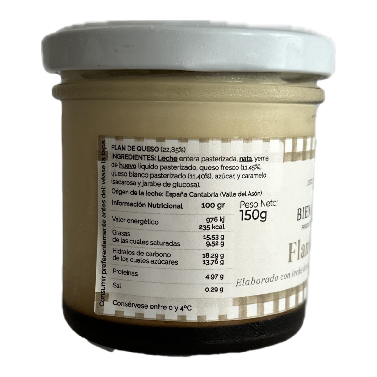 Flan de queso cremoso Bien Aparecida 3
