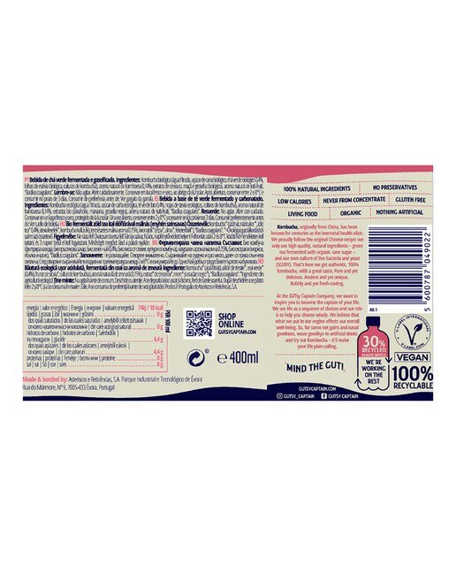 Té probiótico de frambuesa bio-orgánico Captain Kombucha 2