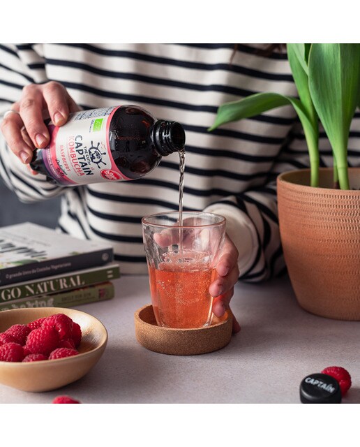 Té probiótico de frambuesa bio-orgánico Captain Kombucha 3