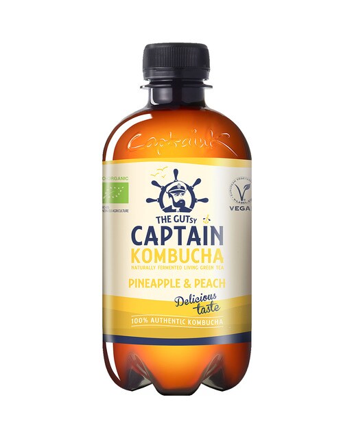 Kombucha con piña y melocotón Captain Kombucha 1