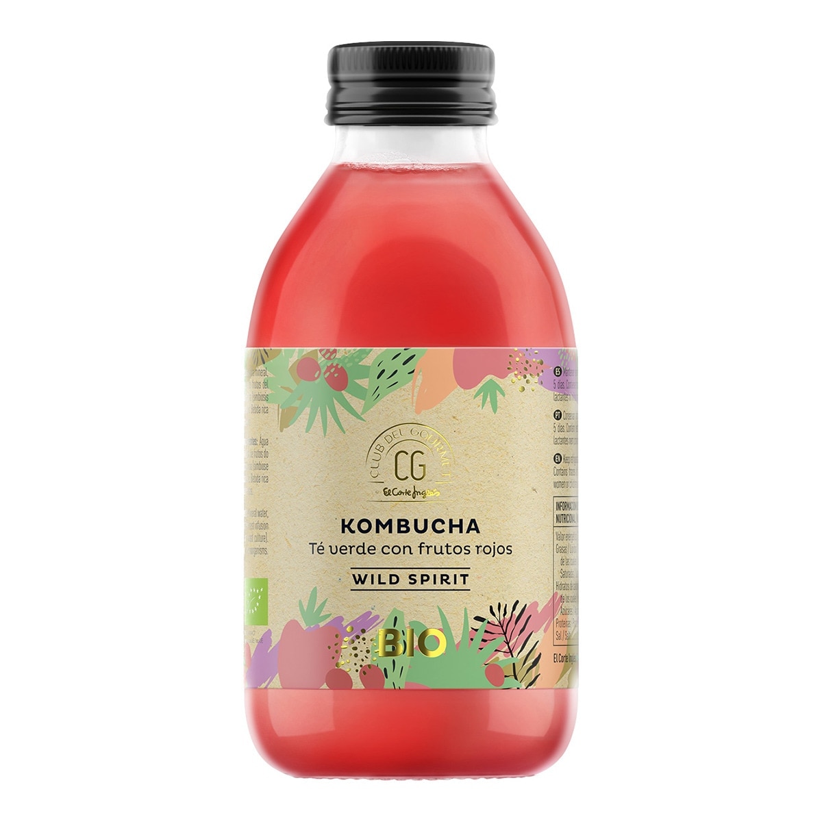Kombucha de té verde y frutos rojos Club del Gourmet 1