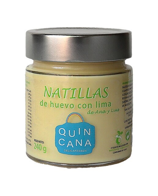 Natillas de huevo con lima La Quincana
