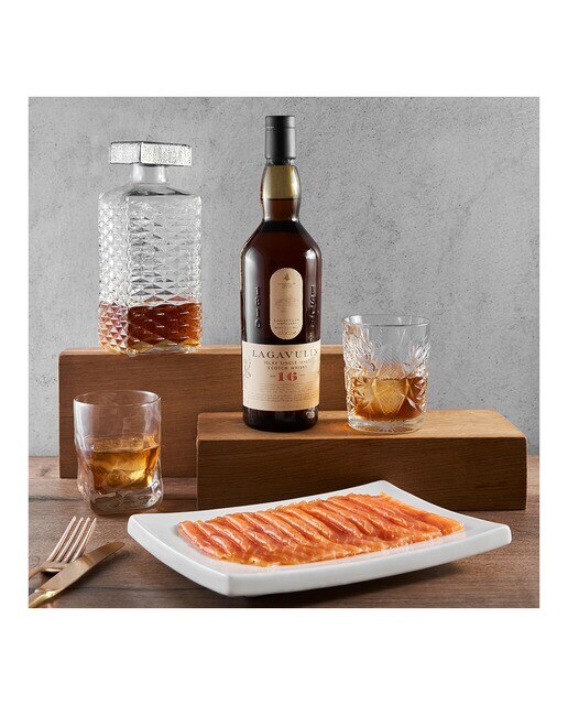 Salmón ahumado en lonchas con whisky 16 años Lagavulin Benfumat 3