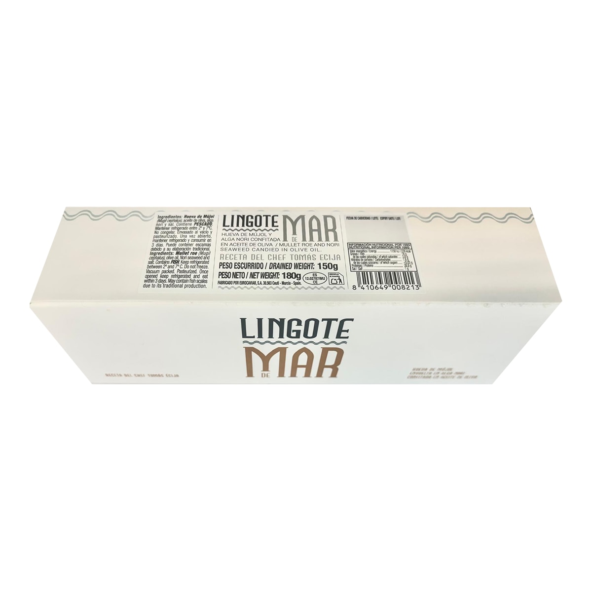 Hueva de mújol envueta en alga nori y confitada en aceite de oliva Lingote de Mar 3