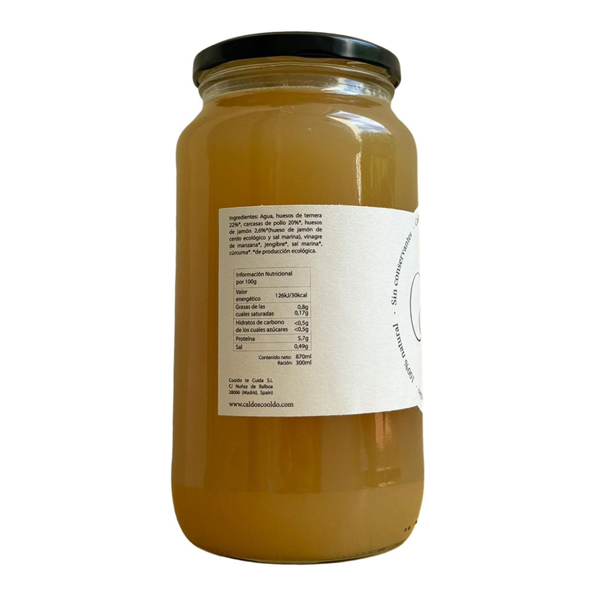 Caldo de huesos ecológico con cúrcuma y jengibre Cooldo 3