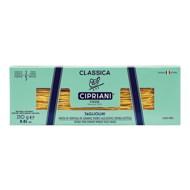 Pasta italiana Tagliolini bianchi al huevo Cipriani