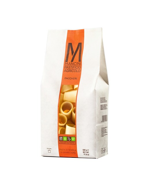 Imagen 0 de Pasta italiana Paccheri de sémola de grano duro Mancini