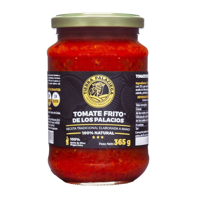 Tomate frito de Los Palacios con aceite de oliva virgen extra Tierra Palaciega