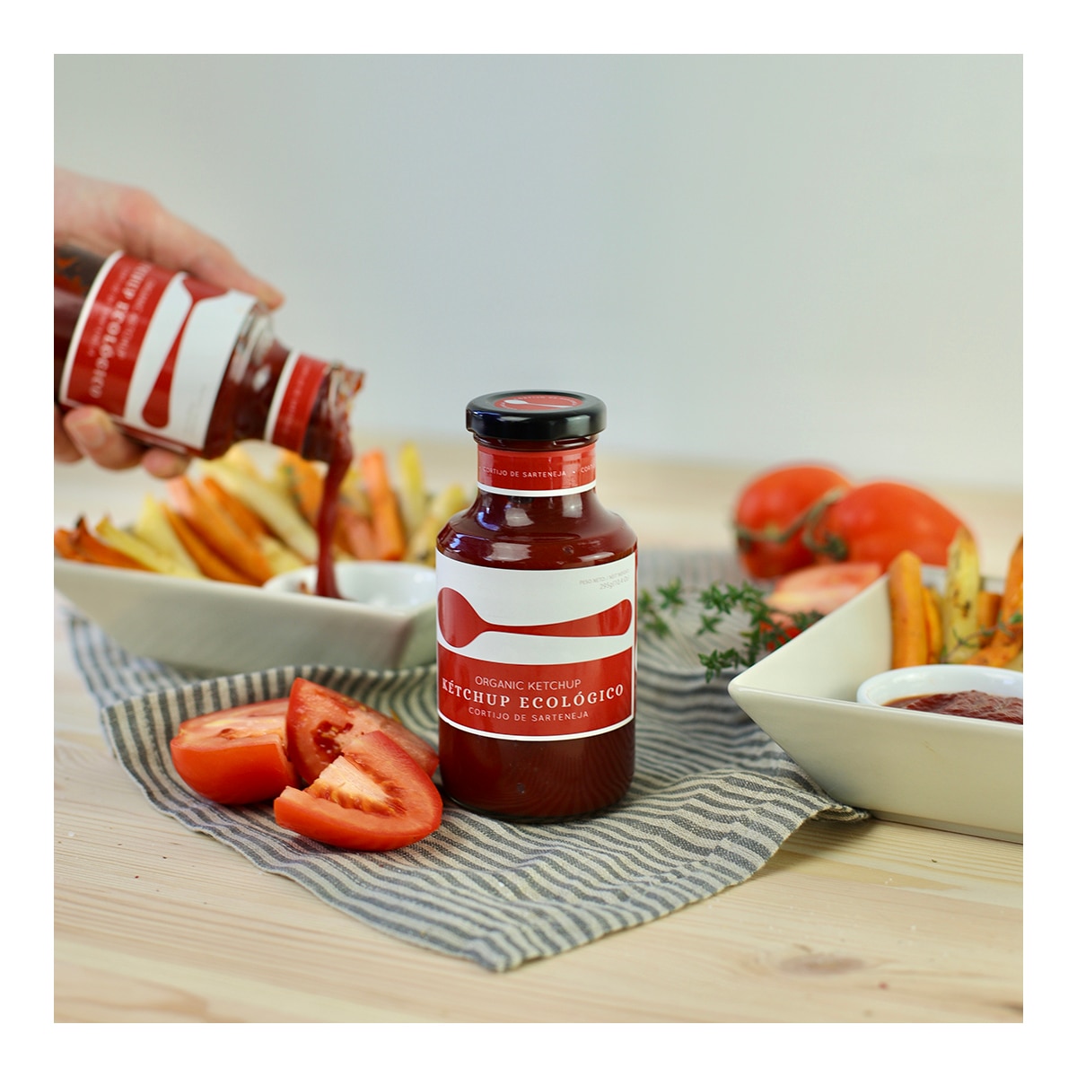 Salsa de tomate kétchup ecológico Cortijo de Sarteneja 2